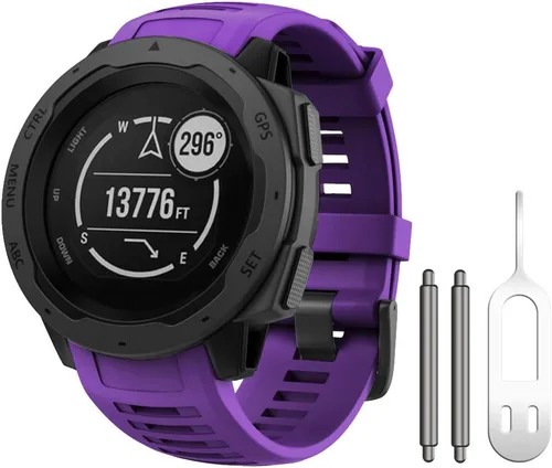 Miniatura 33 de NotoCity Correa de repuesto para Garmin Instinct, correa de repuesto de silicona suave, solo compatible con Instinct Sports GPS Smart Watch