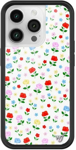 Miniatura 28 de Wildflower Carcasas – Compatible con iPhone 14 Pro Protector negro parachoques, certificado de prueba de caída de 6.5 pies, propiedad de mujeres