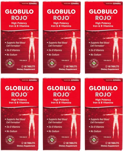 Miniatura 7 de De La Cruz Glóbulo Rojo Multivitamínico con Vitamina C de Alta Potencia, Zinc y Vitaminas B para Hombres y Mujeres, 60 Tabletas, Tarro.