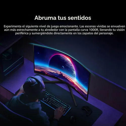 Miniatura 8 de Samsung 27-pulgadas Odyssey G55C Serie QHD 1000R Monitor de juegos curvado, 1ms(MPRT), HDR10, 165Hz, AMD Radeon FreeSync, Cuidado de los ojos