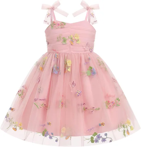 Miniatura 9 de IMEKIS Vestido de princesa de cumpleaños para niña pequeña, confeti brillante, bohemio, arcoíris, cake smash, sesión de fotos, conjunto para 1-6T