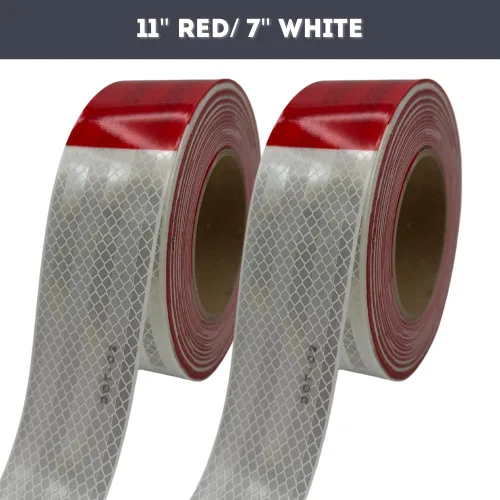 Miniatura 6 de Rollo de 2 pulgadas x 75 pies 3M DOT-C2 Cinta reflectante de grado de diamante 983-32, cinta de visibilidad roja/blanca para vehículos, barcos