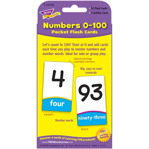 Miniatura 3 de Números 0-100 tarjetas flash de bolsillo
