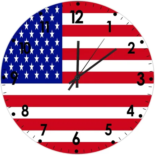 Miniatura 485 de Cheyan Reloj de pared con bandera de Canadá de 12 pulgadas, silencioso, sin tictac, de PVC, funciona con pilas, reloj redondo decorativo, regalo