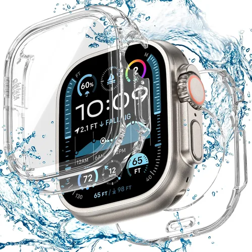 Miniatura 17 de 3 en 1 Goton Estuche impermeable duro para Apple Watch, protector de pantalla de 40mm, cubierta frontal de vidrio templado protectora completa