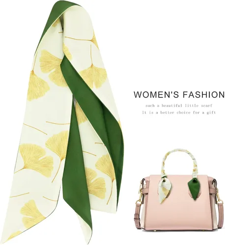 Miniatura 2 de Women's Designer Neckerchief Handbag Handle Ribbon Fashion Scarf Flower Printed Hair Tie
