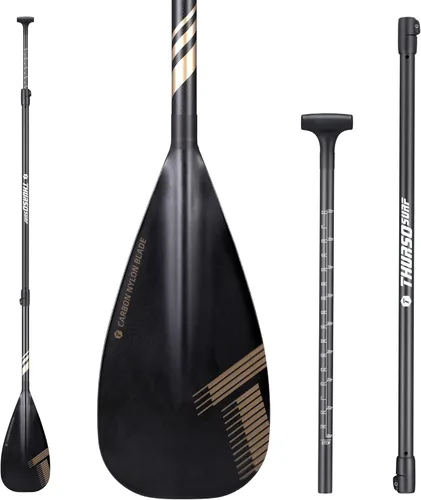 Miniatura 4 de THURSO SURF Paddle de kayak híbrido de carbono de fibra de carbono, tabla de remo de paddle SUP convertible 3 piezas ajustable 71 ''-87 '' ligero
