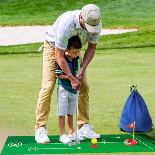 Miniatura 6 de Liberry Juego de golf para niños pequeños, palos de golf retráctiles con tapete de putting y bolsa de almacenamiento para niños de 2, 3, 4, 5 años