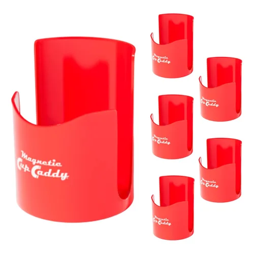 Miniatura 9 de Master Magnetics 07582 herramienta magnética de almacenamiento 3.25" diámetro interno, 4.625" altura, color rojo