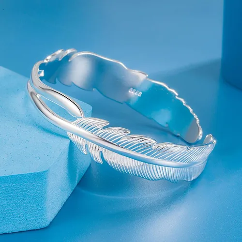 Miniatura 2 de Pulseras de plata de ley 925 para mujer, pulseras ajustables de moda para mujer, pulsera de la suerte para mujeres, mamá, esposa, San Valentín