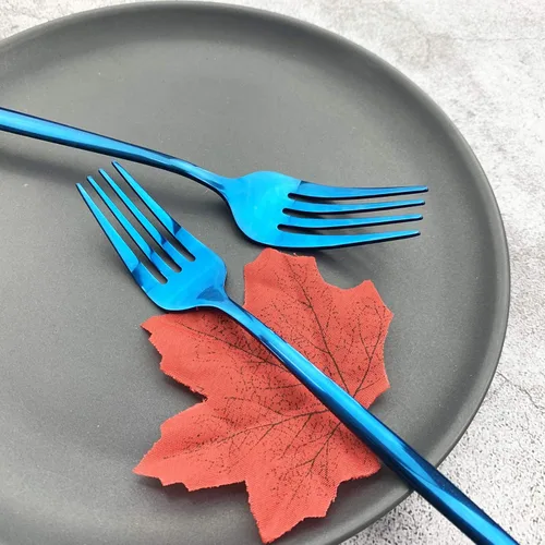Miniatura 7 de JASHII Juego de cubiertos de acero inoxidable de 24 piezas con acabado brillante para 4 personas, cuchillo de cena, tenedor, cuchara, tenedor