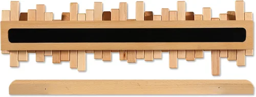Miniatura 5 de DESAINOPH® Perchero de abrigos de madera montado en la pared, varillas multifuncionales de madera maciza hechas a mano con 5 ganchos modernos