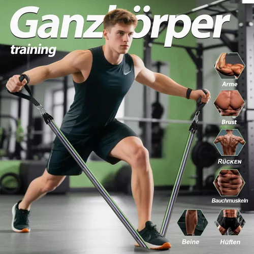 Miniatura 5 de WHATAFIT Bandas de resistencia, bandas de ejercicio, bandas de resistencia para entrenamiento, bandas de entrenamiento con asas para hombres
