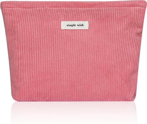 Miniatura 31 de Wudygirl Bolsa de maquillaje de lona para mujer, organizador estético de maquillaje, bolsa de maquillaje de viaje, bolsa de aseo para bolso, bolsa