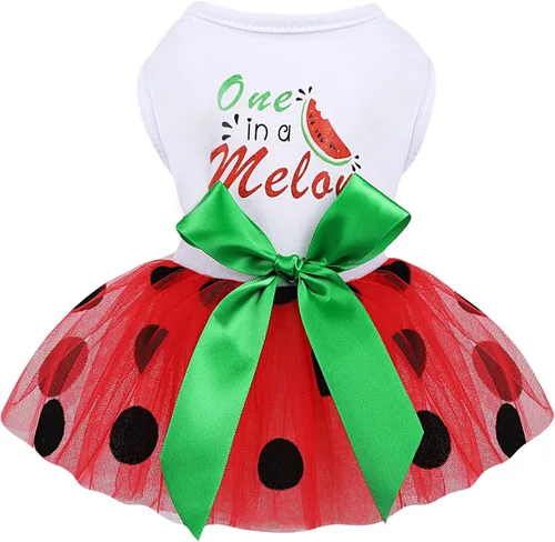 Miniatura 18 de Feliz cumpleaños linda falda rosa para perras pequeñas, vestido de primavera/verano