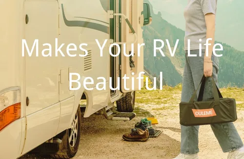 Miniatura 7 de OULEME Bloques de nivelación de RV, nivelador de remolque de campista, 2 paquetes para caravana de remolque, incluye 2 rampas niveladoras curvas, 2