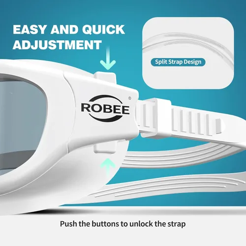 Miniatura 3 de Robee Gafas de natación, gafas de natación polarizadas para adultos, para hombres, mujeres y jóvenes, gafas de piscina de agua