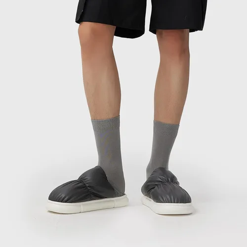 Miniatura 5 de utune Zapatillas de pan para mujeres y hombres, zapatos de invierno para exteriores, interiores, hogar, zapatilla de piel sintética, felpa cálida
