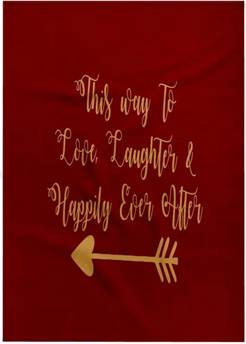 Miniatura 8 de 3dRose This Way to Love Laughter and Happily Ever After Quote 15x22 Hand Towel