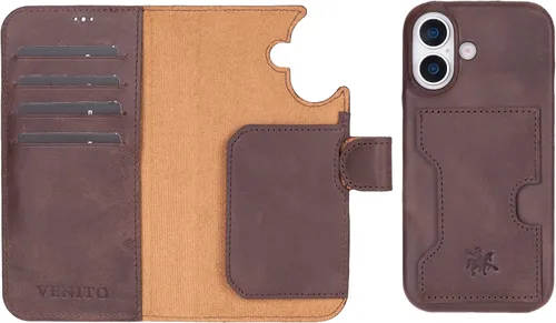 Miniatura 196 de Venito Florence - Funda de piel compatible con Samsung Galaxy S9, extra segura con bloqueo RFID, cartera desmontable para teléfono (gris decolorado)