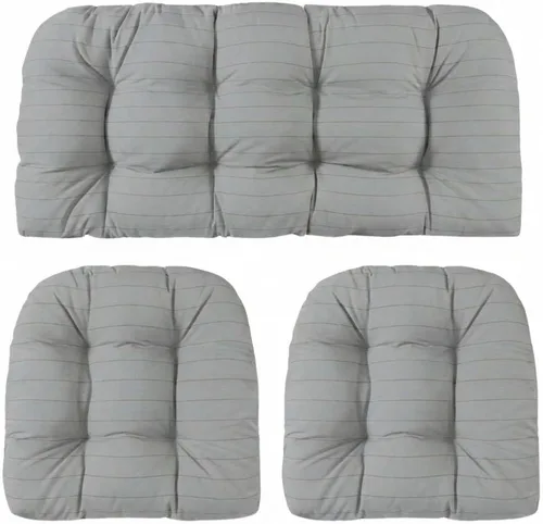 Miniatura 35 de RSH DECOR: Sunbrella 3-Piece Tufted Wicker Cushion Set 44" x 22" & 22" x 22" Outdoor Loveseat & U-Shaped Seat Cushions Crafted with