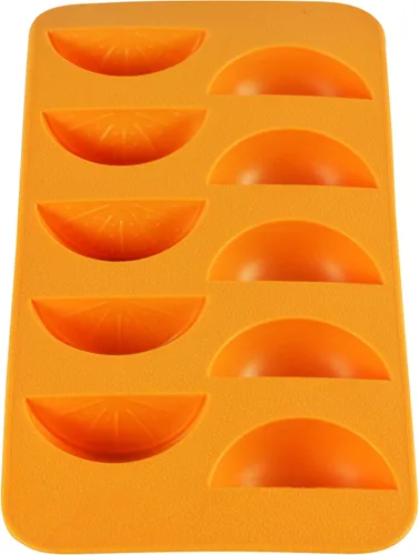 Bandeja de cubitos de hielo en rodajas de naranja - Fairly Odd Novelties - Divertido regalo de moldeo de alimentos en forma de fruta Naranja Naranjas
