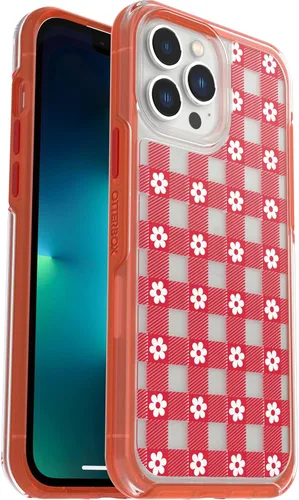 OtterBox Funda para iPhone 13 Pro Max y iPhone 12 Pro Max Symmetry Series - Picnic Daisy, Ultra-Sleek, compatible con carga inalámbrica, bordes