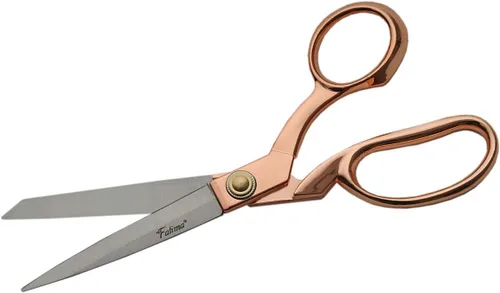 Szco Supplies - Tijeras de tela profesional de 8.5 pulgadas para manualidades en el hogar y la oficina con mango acabado oro rosa