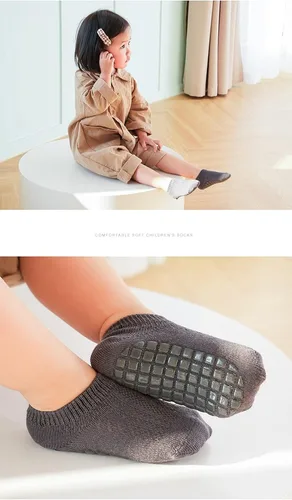 Miniatura 6 de BEHELE Calcetines antideslizantes para bebé, calcetines de malla al tobillo, calcetines delgados para bebés, recién nacidos, niñas, niños, 8 pares