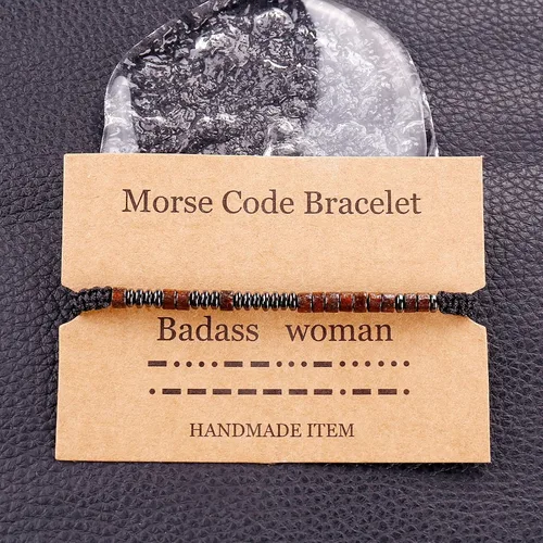 Miniatura 16 de SUMMER LOVE Morse Code Bracelets for Women Men, Mens Bracelet, Inspirational Bracelets Gifts for Couples Wife Husband Daughter Best Friend