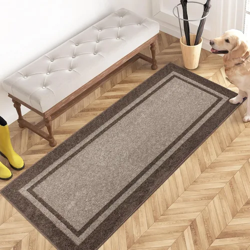 Miniatura 31 de PURRUGS Tapete para puerta con atrapamiento de suciedad, 20 x 32 pulgadas, antideslizante, lavable a máquina, tapete de entrada, tapete para puerta
