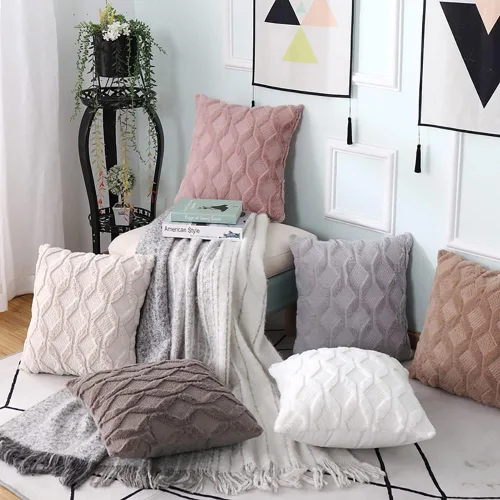 Miniatura 9 de Eforcase Inserto de almohadas de 18 x 18 pulgadas, insertos de almohada para sofá, silla, inserto cuadrado para fundas de almohada para fundas