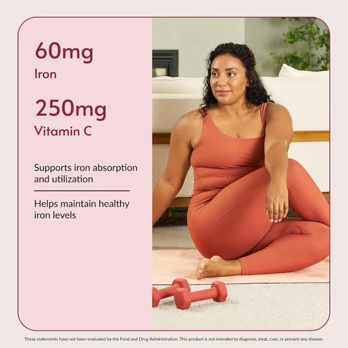 Miniatura 5 de Bariatric Advantage Hierro masticable de 60 mg con vitamina C para una mayor absorción y utilización, fácilmente digerible para pacientes