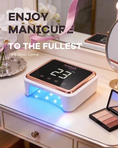 Miniatura 2 de Lámpara de uñas LED UV recargable profesional, secadora de uñas UV inalámbrica para esmalte de gel con 3 ajustes de temporizador (30/60/90s), sensor