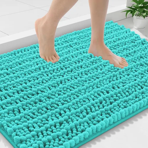 Miniatura 216 de Smiry Alfombras de Baño 24x16 pulgadas, Alfombras de Baño de Chenilla Extra Suaves y Absorbentes, Respaldo de Goma Antideslizante, Lavable a Máquina