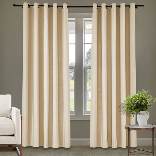 Miniatura 26 de Frelement Cortinas de lino de lino de bronce con ojales para interiores, tratamiento de ventanas para sala de estar, dormitorio, habitación