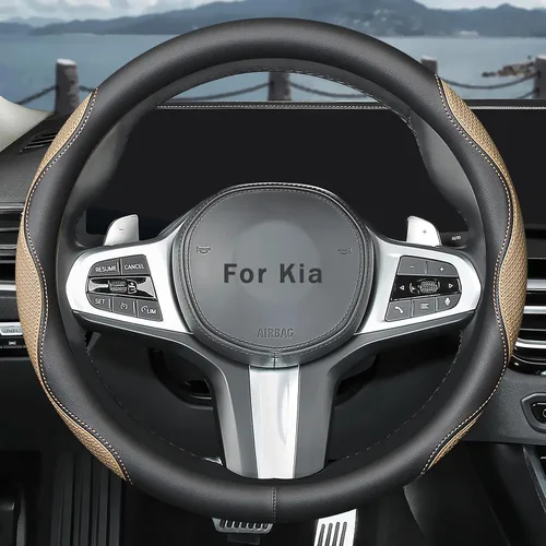 Miniatura 89 de Funda a medida para volante de Acura, transpirable antideslizante, fundas de cuero de doble cara para volante de automóvil, para accesorios de Acura