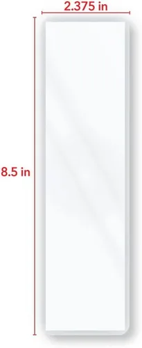 Miniatura 2 de Bolsas de laminación de 5 mil con esquinas redondeadas Tamaño de marcador 2-3/8 pulgadas x 8-1/2 pulgadas Acabado brillante Adhesivo premium