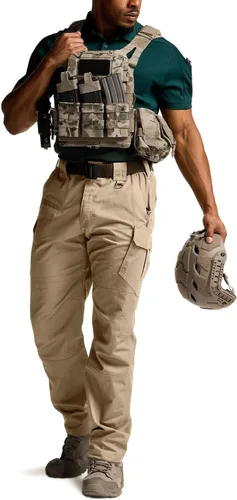 Miniatura 3 de CQR Pantalones tácticos para hombre, resistentes al agua, pantalones cargo Ripstop, ligeros EDC trabajo, senderismo, ropa para exteriores