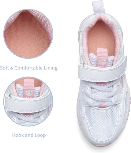 Miniatura 4 de TC TREECHER Tenis de correr para niños, suaves, transpirables, ligeros, para niños y niñas