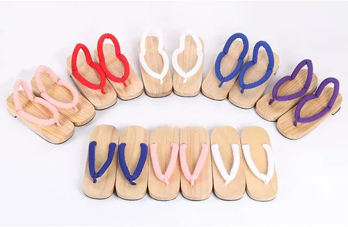 Miniatura 7 de Nezuko Cosplay Clogs Kochou Clog Rengoku Geta Tanjirou Clog Iguro Obanai Geta Flip Flops with Socks