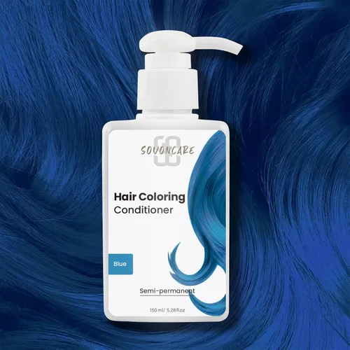 Miniatura 2 de SOVONCARE - Acondicionador depositante de color para el cabello, azul, semipermanente, para cabello teñido, 5.28 oz, acondicionador para teñir