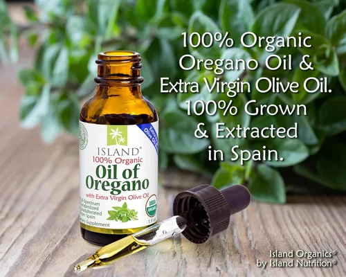Miniatura 2 de Island Nutrition, Aceite de orégano orgánico en gotas líquidas (1 fl oz) - Mezcla de aceite de orégano orgánico y aceite de oliva, cultivado