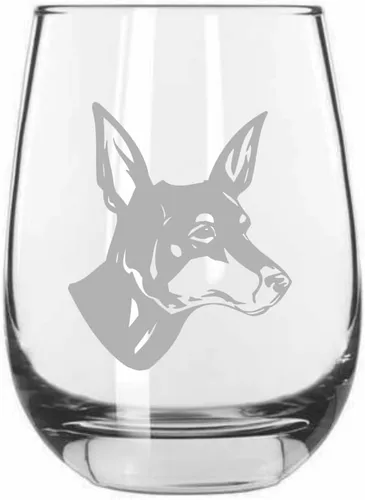 Miniatura 221 de Sakhalin Husky Dog - Copa de vino grabada personalizada de 15.25 onzas sin tallo