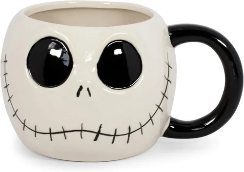 Nightmare Before Christmas The Jack Skellington - Taza de café de 20 onzas | Taza de cerámica de gran tamaño, taza de café | Taza de café esculpida
