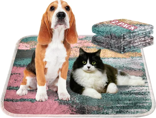 Miniatura 17 de Qeils Almohadillas Lavables para Orina para Perros, Paquete de 2 Almohadillas Reutilizables para Cachorros de 18"x24" Superabsorbentes a Prueba