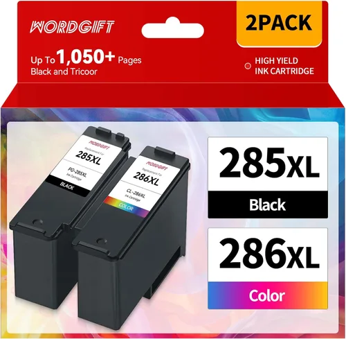 Paquete combinado de cartuchos de tinta PG-285XL y CL-286XL de alto rendimiento compatible con impresoras Canon PIXMA TS7720 TR7820 TS7722 TR 7820