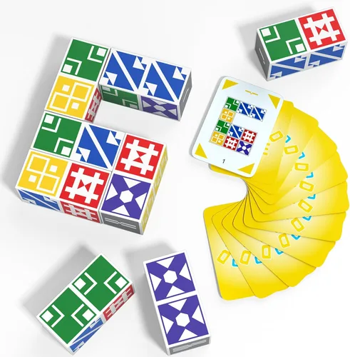 BBnote Juego de Memoria Familiar para Niños y Adultos, Juegos de Mesa de Rompecabezas de Bloques para Niños de 6-8 y 8-12 años, Rompecabezas de