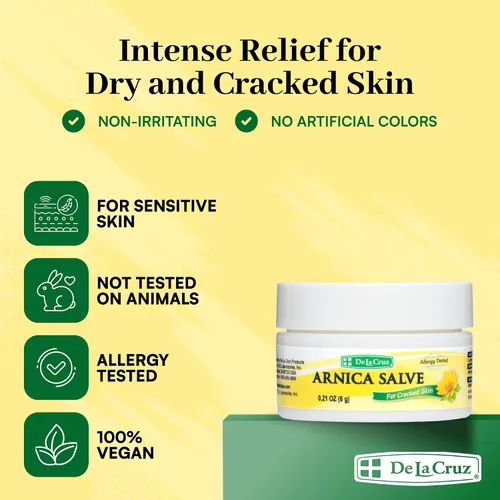 Miniatura 2 de De La Cruz Crema de árnica, crema para pies secos y agrietados y bálsamo hidratante para manos secas, 24 horas de humedad para piel seca y áspera