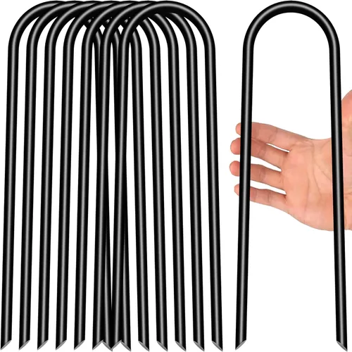 Anclajes de estacas resistentes para trampolín de viento alto, extremos afilados, anclajes de tierra de seguridad de acero galvanizado de 11.8